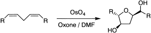 Oxidative Cyclization of 1,4-Dienes to Yield 2,3,5-Trisubstituted Tetrahydrofuran-diols