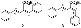 Synthesis of Isomeric 1,4-[C-13](2)-Labeled 2-Ethoxycarbonyl-1,4-Diphenylbutadienes