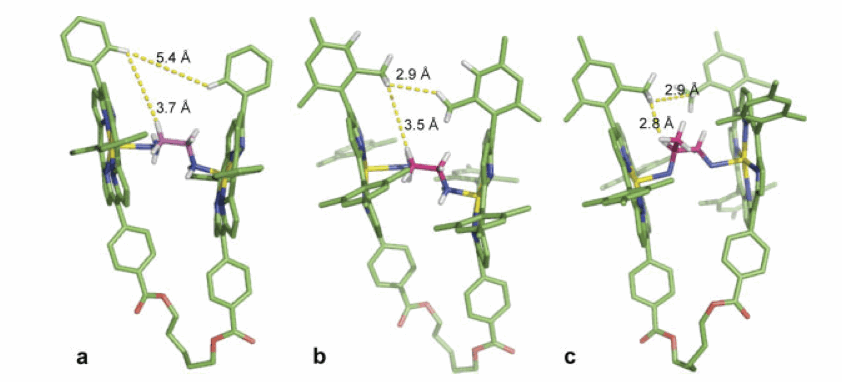Enhancement of Exciton Coupled Circular Dichroism with Sterically Encumbered Bis-Porphyrin Tweezers