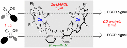 Absolute Stereochemical Determination of Asymmetric Sulfoxides via Central to Axial Induction of Chirality
