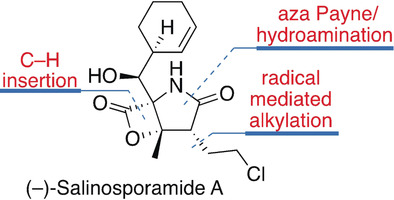 Total Synthesis of (-)-Salinosporamide A via a Late Stage C-H Insertion
