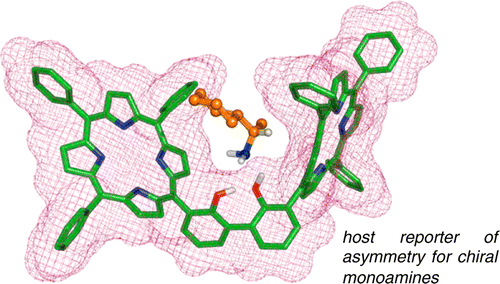 host reporter of asymmetry for chiral monoamines