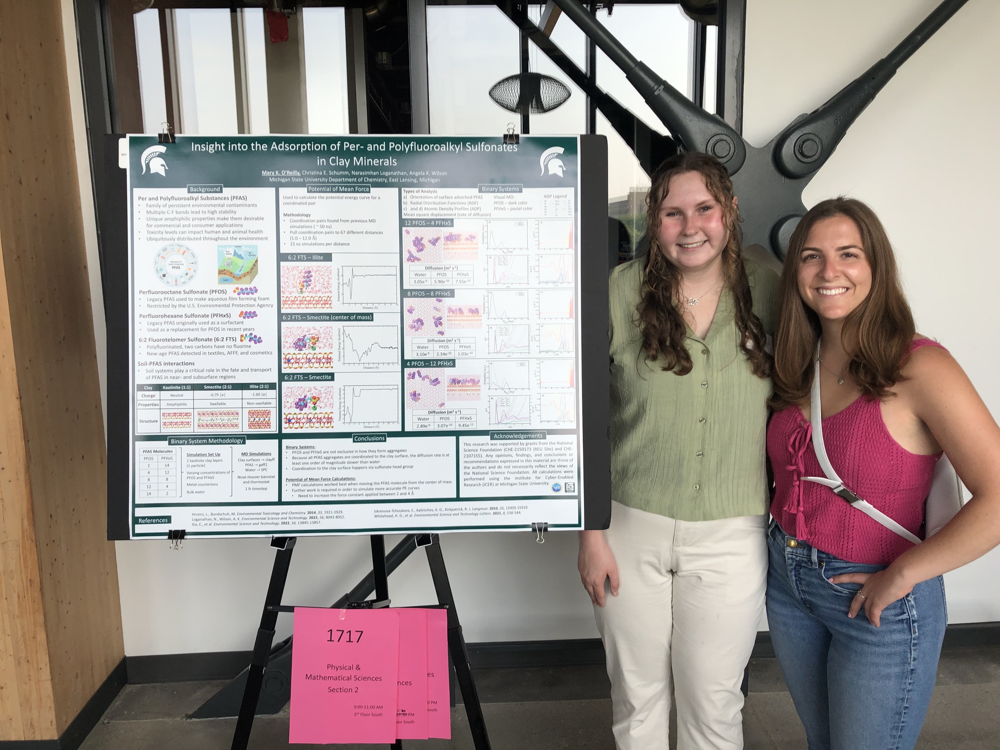 Mary O'Reilly (left), Truman State University. Wilson Group (with graduate mentor Chrissy Schumm, right).
