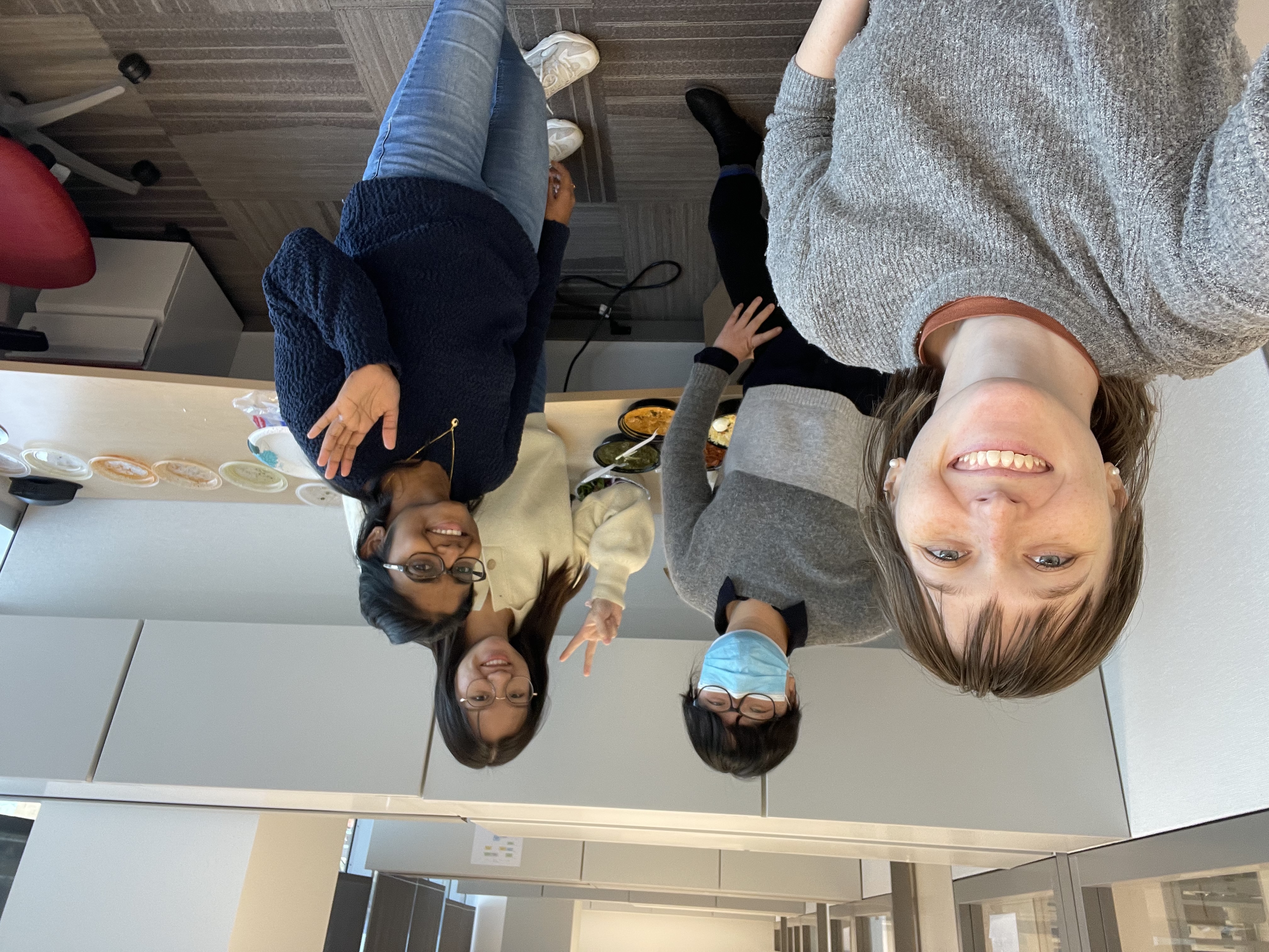 selfie in front of the food