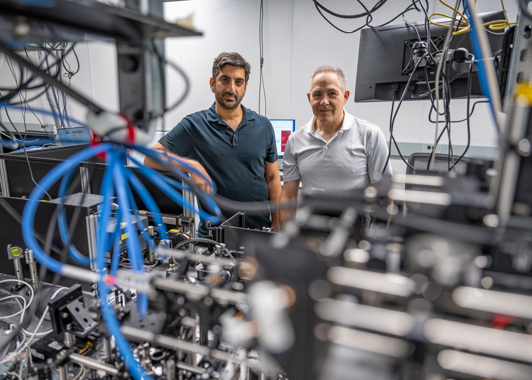 MSU Associate Professor Elad Harel (left) and MSU Foundation Professor Marcos Dantus (right). Credit: Derrick L. Turner