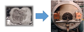 32Si ion source (left) to facilitate the stand-alone operation of the ReA-facility. The ion sources are introduced into the Batch Mode Ion Source module (right).