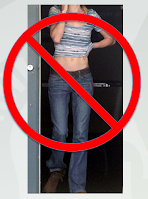 Photo of person with stomach showing.