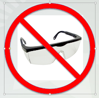  Due to the volumes and types of liquids we use in lab, you cannot use Safety Glasses in the lab.